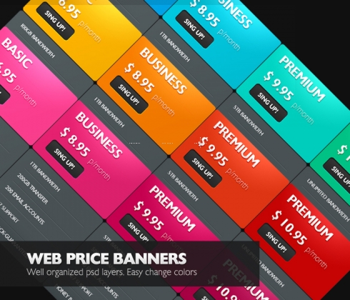 Template Image for Standard Price Tables - 30076