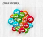 Image for Image for Impact Color Stickers - 30149