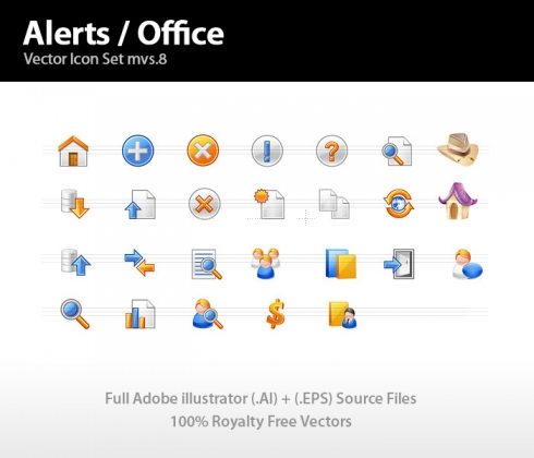 Template Image for Alerts & Office Icons - 30206
